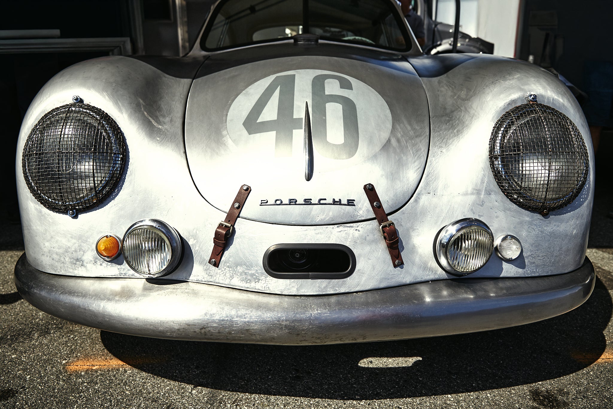 SILVER BASTARD – THE REEL OUTLAW fine art photograph by Frank Kayser showing working vehicle in a urban still life (Laguna Seca – Rennsport Reunion 2013)