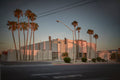 Pink Silence fine art photograph by Frank Kayser showing urban architecture in a city stillness (Las Vegas – Metropolis Series)