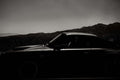 THE SILHOUETTE — DESERT LINE fine art photograph by Frank Kayser showing coastal horizon in a minimal seascape (Highway 74 – Palm Desert Silhouette)
