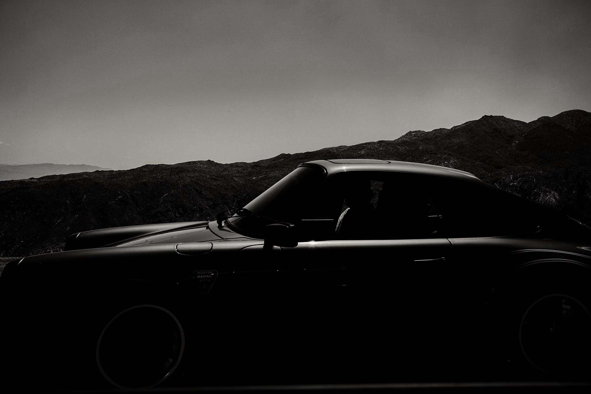 THE SILHOUETTE — DESERT LINE fine art photograph by Frank Kayser showing coastal horizon in a minimal seascape (Highway 74 – Palm Desert Silhouette)