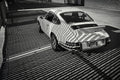 Zebra Car fine art photograph by Frank Kayser showing working vehicle in a urban still life (Alameda, California — RBOOK Series, 2019)