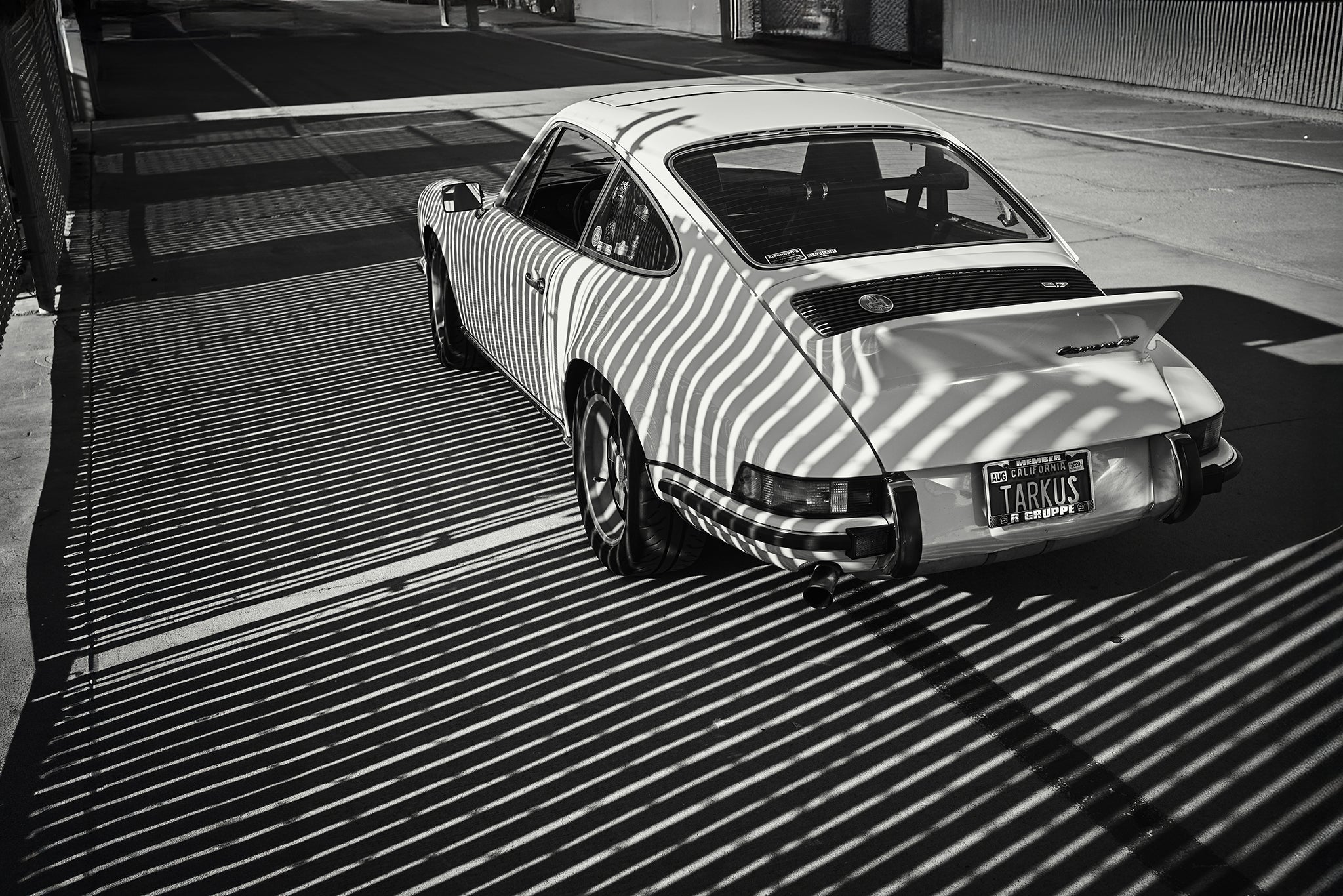 Zebra Car fine art photograph by Frank Kayser showing working vehicle in a urban still life (Alameda, California — RBOOK Series, 2019)