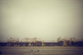 GRID MARKS by Frank Kayser — tyre traces, fence and dry grass at Naval Air Station Alameda