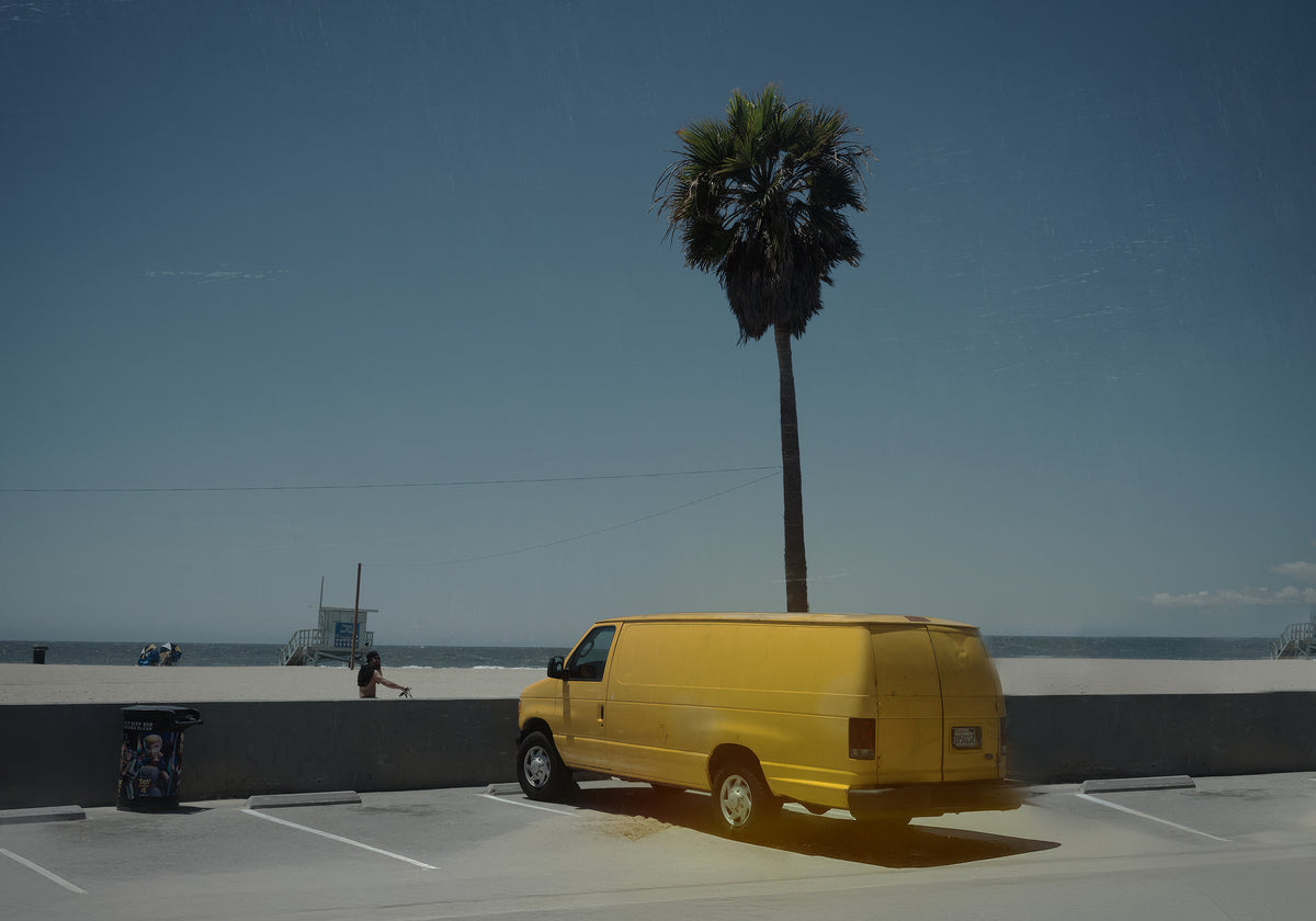 Yello` Van fine art photograph by Frank Kayser showing working vehicle in a urban still life (California / West Coast)